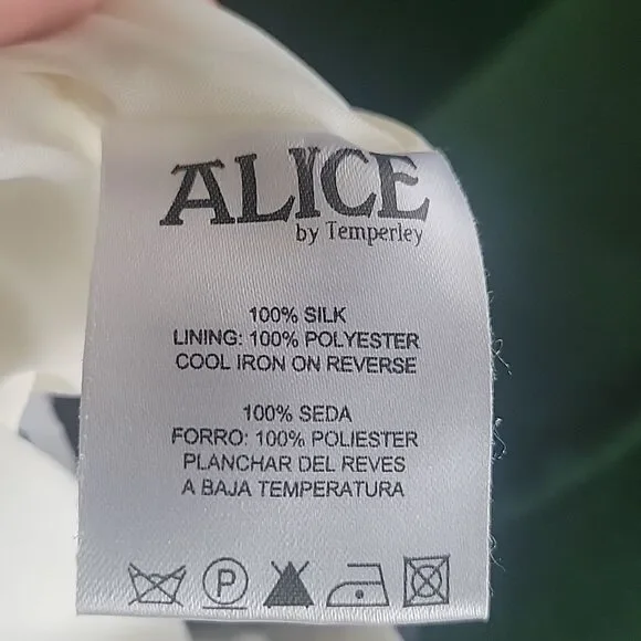 NEW Alice Temperley Red Russian Floral Rose Holiday Silk Maxi Long Skirt 6 M - Picture 12 of 15